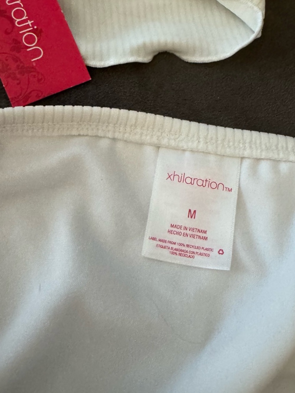 Xhilaration White Ribbed Ruffle Bikini Set - Picture 8 of 10